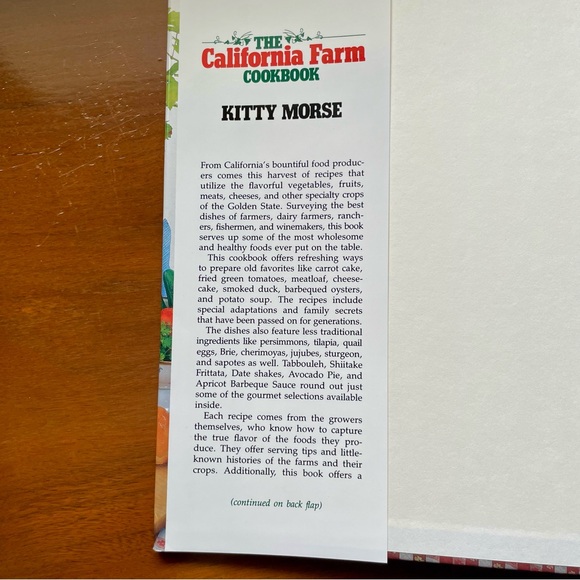 COOKBOOK: The California Farm Cookbook by Kitty Morse 1990s - Picture 3 of 8